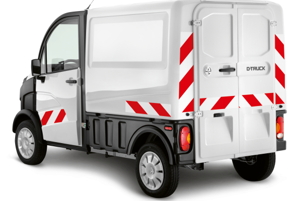 Utilitaire sans permis AIXAM D-TRUCK Arrière avec bandes
